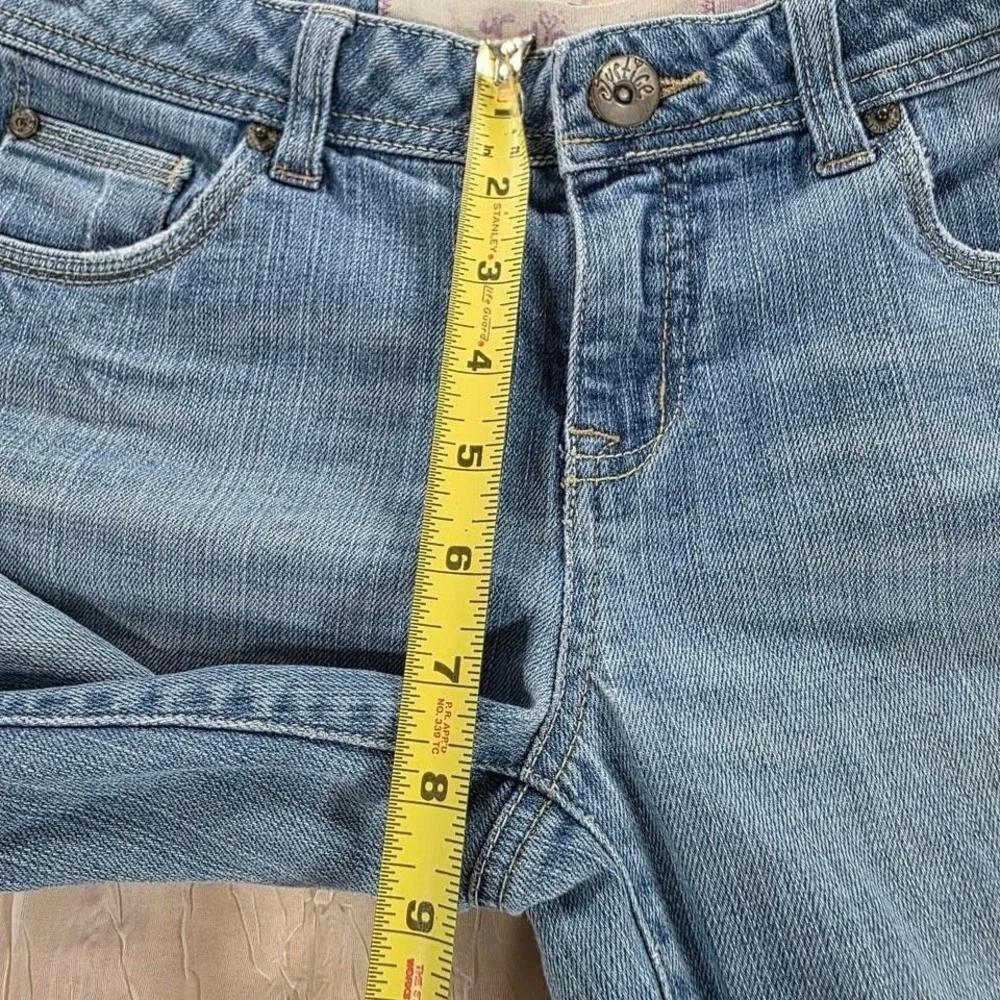 Justice Simply‎ Low Girls Medium Wash Straight Leg Jeans Size 12R Y2K Classic